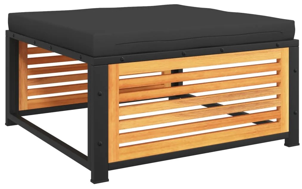 Banco de jardim com almofadão 68x68x30 cm acácia maciça