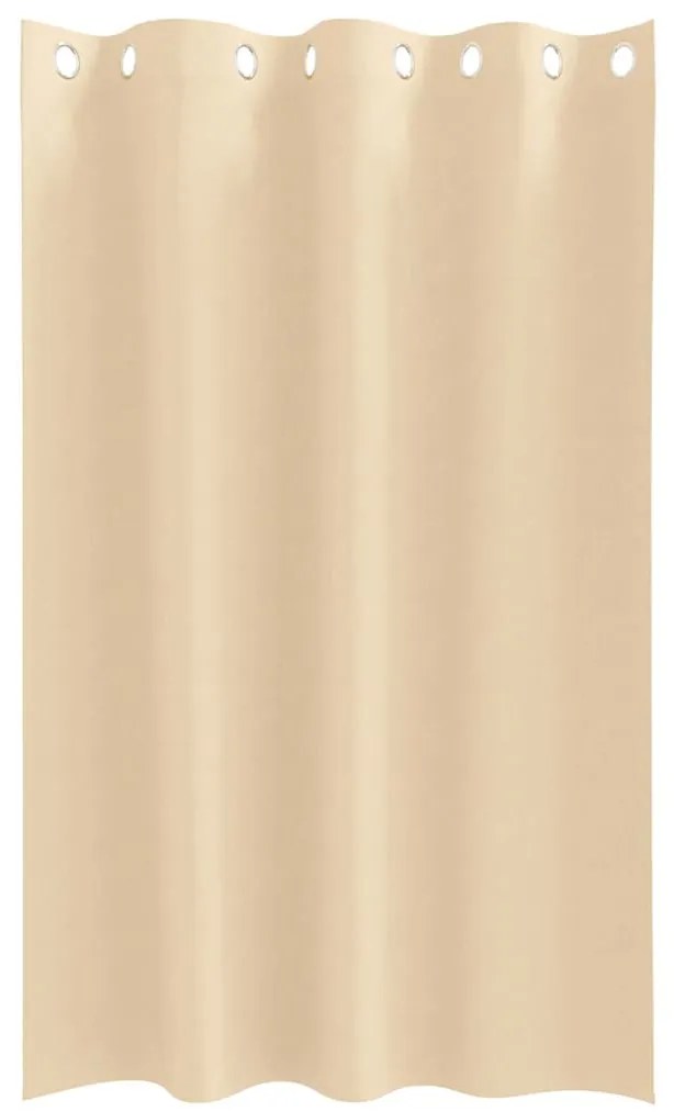 Cortinas com cortinas 2 pcs Creme 175 x 140 cm Poliéster