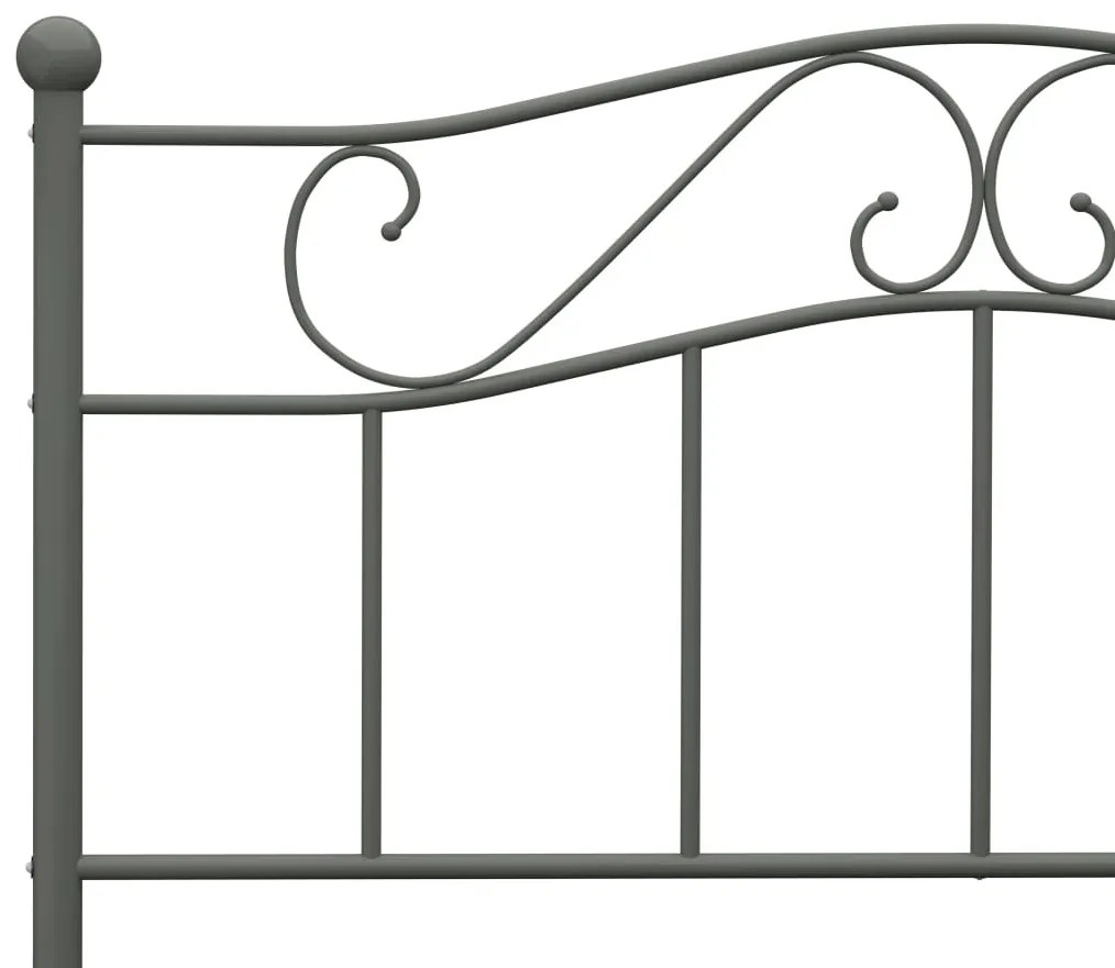 Estrutura de cama 160x200 cm metal cinzento