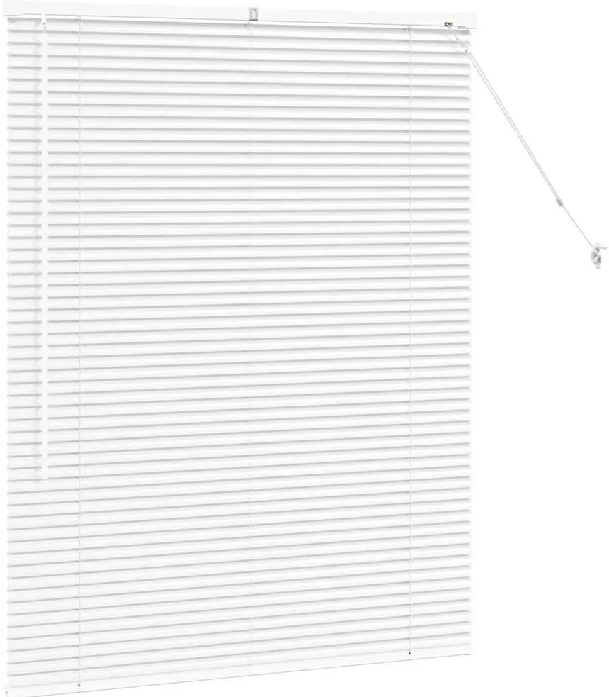 Persiana de Janela com cortinas Outros Manual Branco 105 x 130 cm Alum