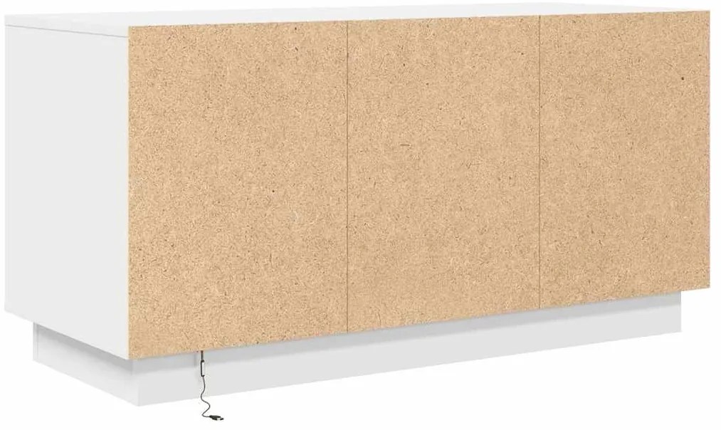 Móvel de TV com luzes LED 100x41x50 cm branco