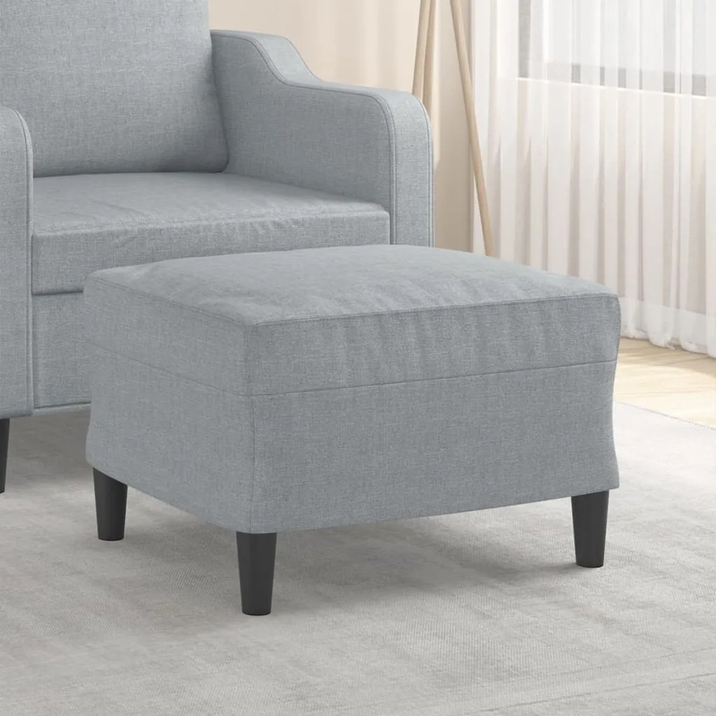 349279 vidaXL Apoio de pés 60x50x41 cm tecido cinzento-claro