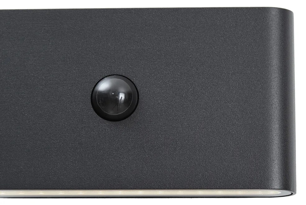 Candeeiro de Parede Preto Sensor Lux Magnético Incl. LED Recarregável - Batt Moderno