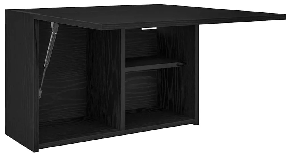Armário parede p/ casa banho 60x25x40 cm deriv. madeira preto