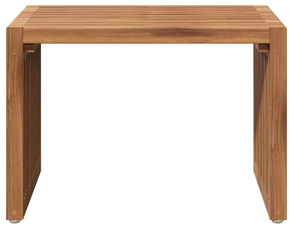 Mesa Lateral de Jardim 50x32.5x35 cm Madeira Sólida de Teca
