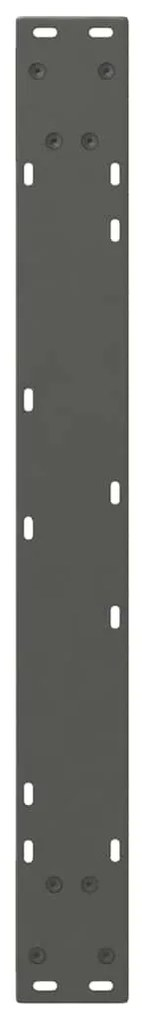 Pés para mesa de jantar 2 peças antracite 70x(72-73,3) cm aço