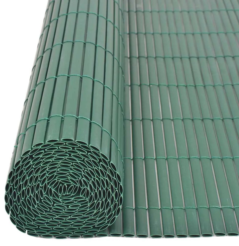 Cerca de jardim dupla face PVC 90x500 cm verde