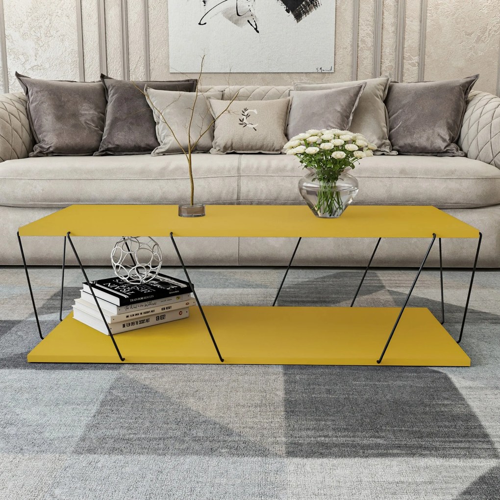 Móvel de TV Labranda – Amarelo – 120x30x50 cm | Tribo Home