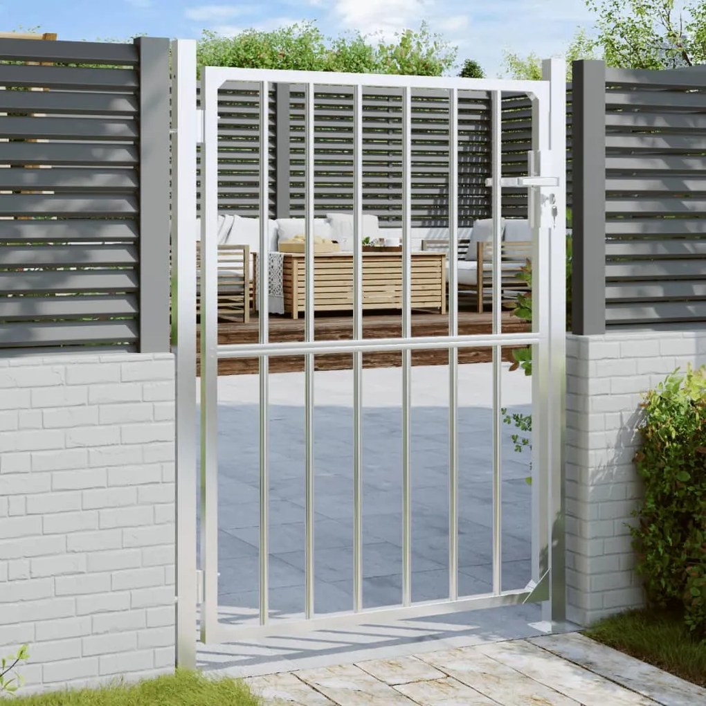 vidaXL Portão de jardim 85x120 cm aço inoxidável