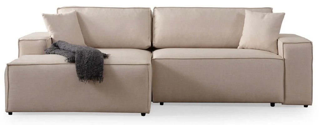 Sofá-Cama de Canto Pırlo – Ecru – 260x78x170 cm