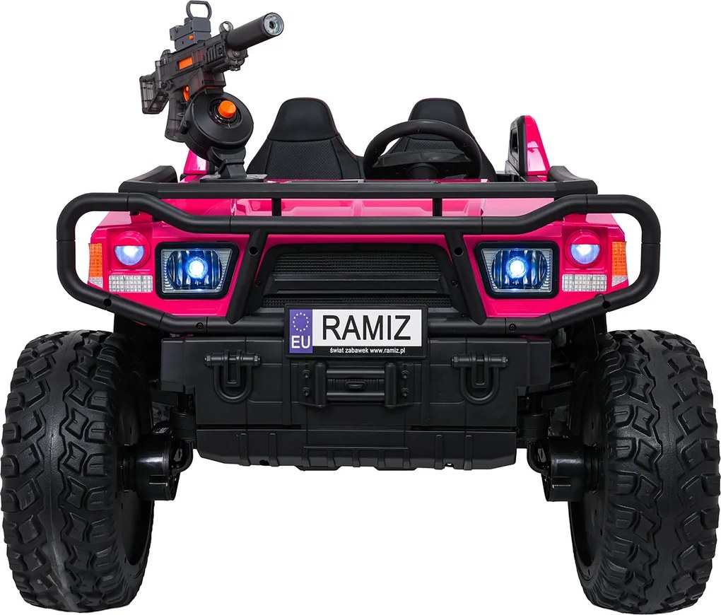 Buggy elétrico para Crianças 3 a 9 anos 24V, 2 lugares Rodas de espuma EVA, PROSPECTOR 4x4 STRONG Rosa