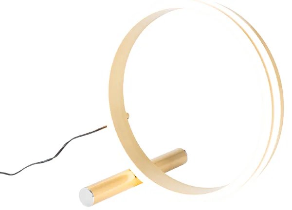 Candeeiro de mesa design latão com LED regulável em 3 níveis - Navara Design