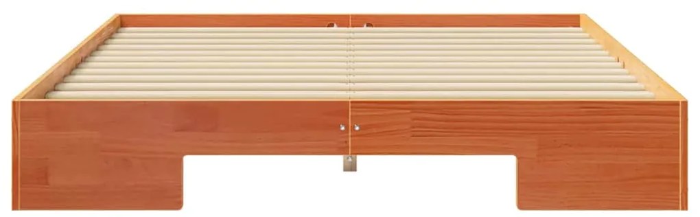 Estrutura de cama de chão Castanho 140 x 200 cm