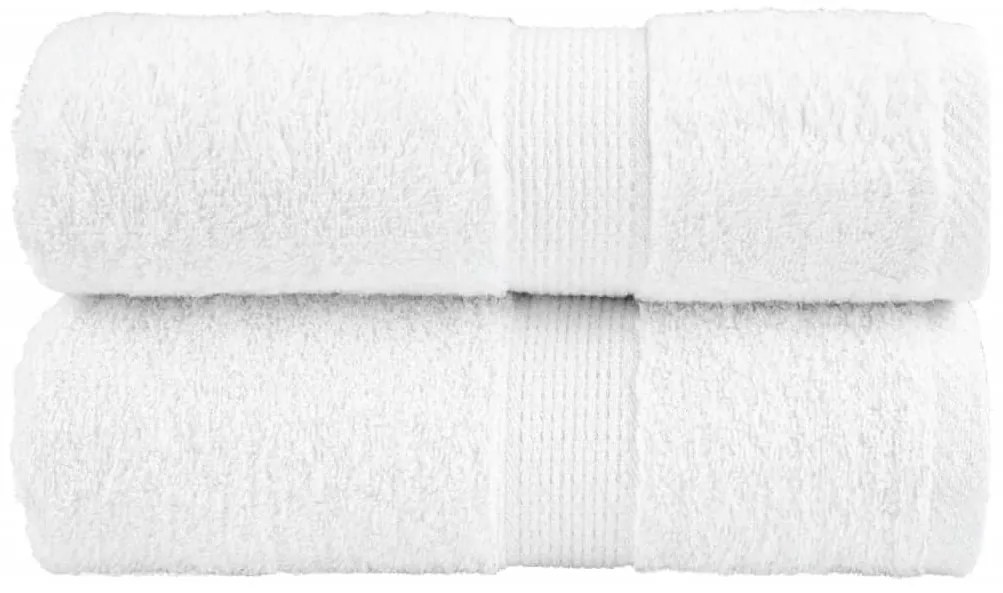 vidaXL Toalhas de mãos premium SOLUND 2 pcs 30x30 cm 600 g/m2 branco