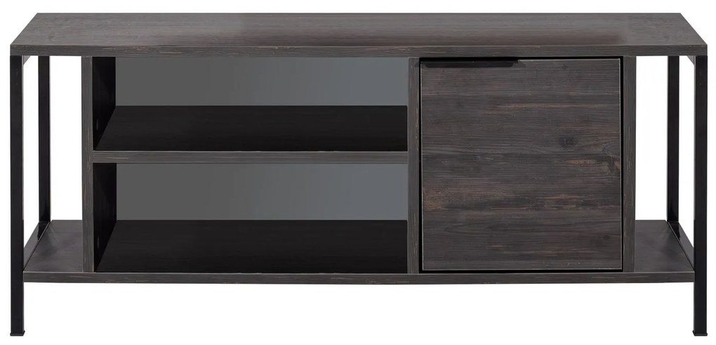 Móvel TV Bond – Castanho Escuro/Preto – 120 cm x 48 cm x 35 cm