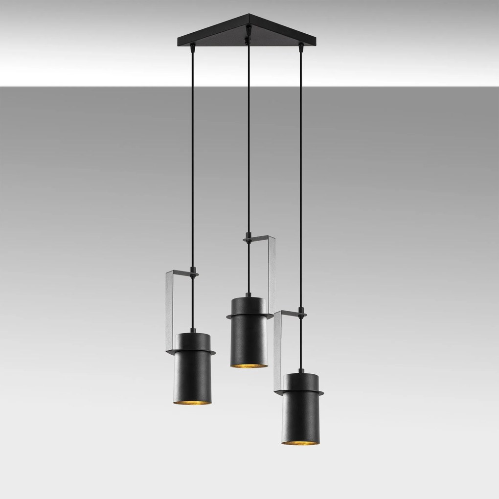 Candeeiro de Teto Spot – Preto – 40 x 40 cm
