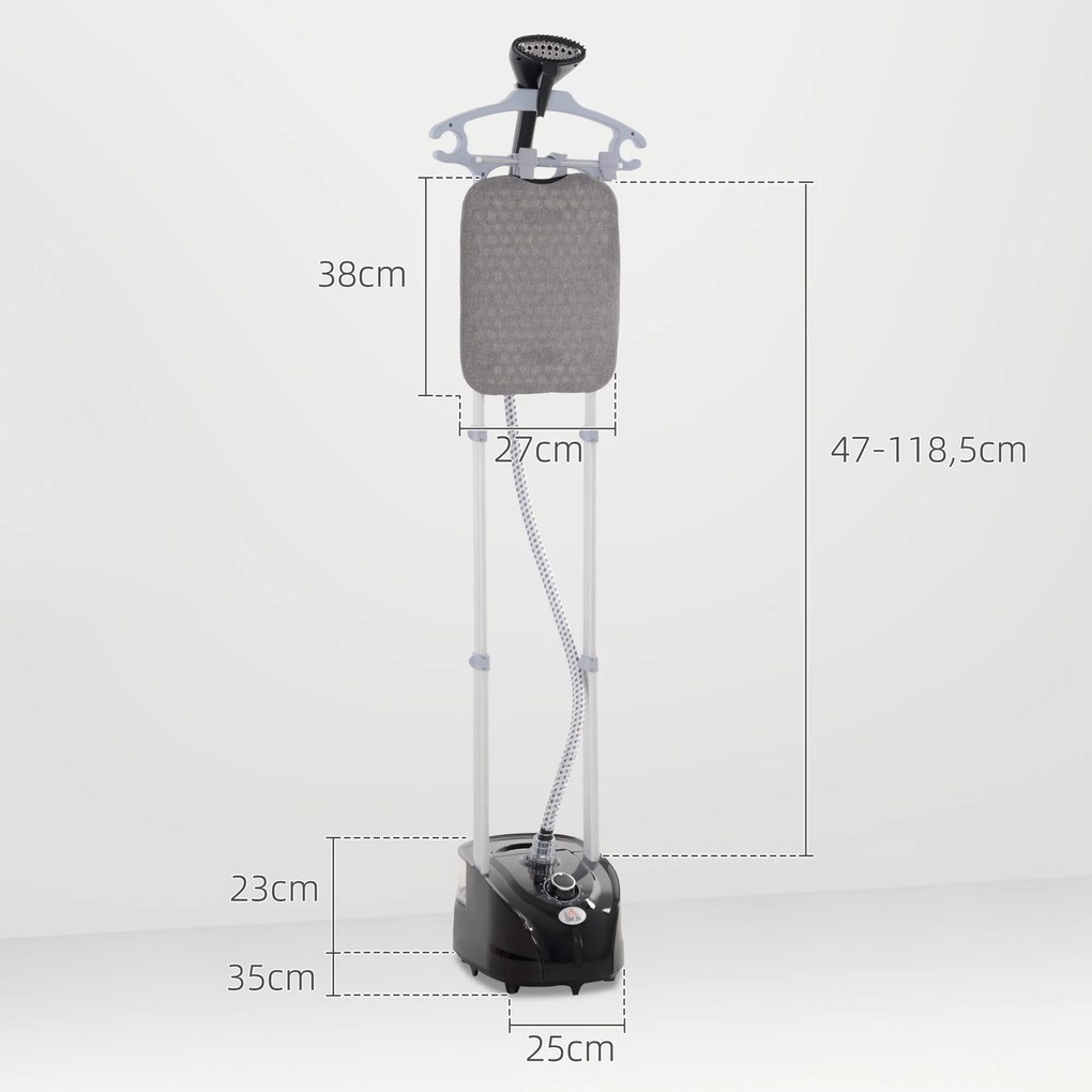 Ferro de Engomar a Vapor para Roupa 1800W Temperatura Ajustável em 11