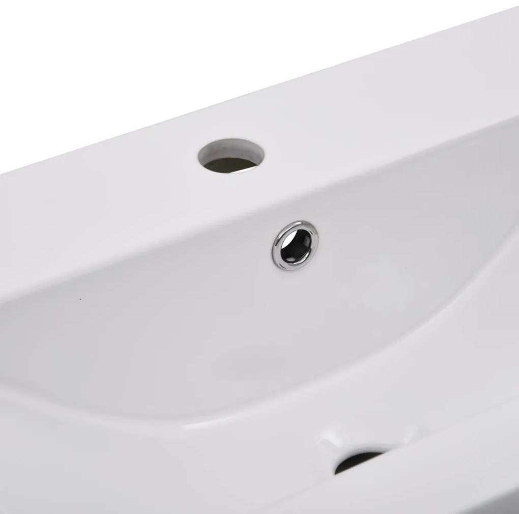 Lavatório embutido 81x39,5x18,5 cm cerâmica branco