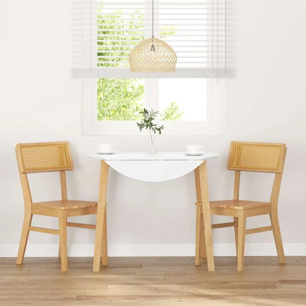 Cadeiras de jantar 2 pcs madeira de seringueira maciça