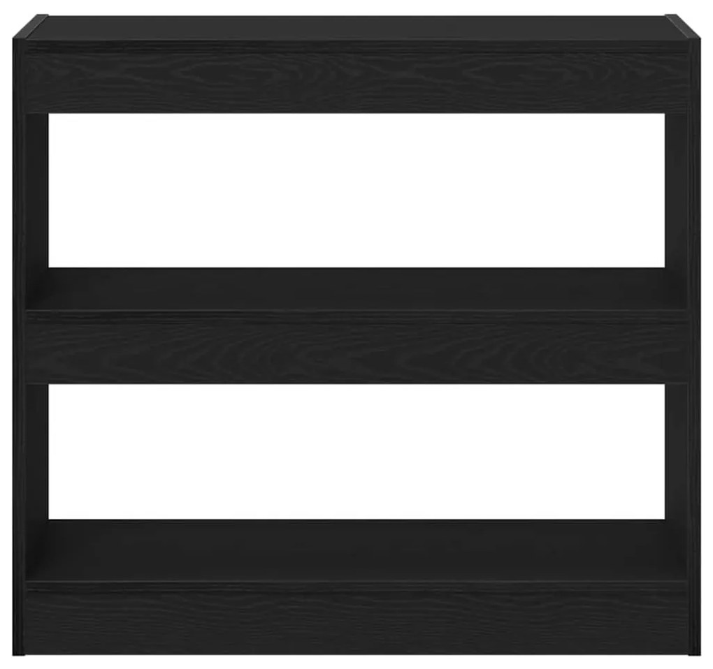 Estante de Livro Preto em Carvalho vidaXL - 80x30x72 cm