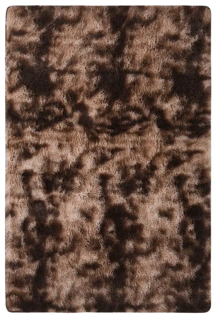 vidaXL Tapete shaggy 200x140 cm cinzento-acastanhado