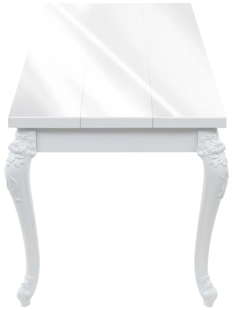 Mesa de jantar 179x89x81 cm branco brilhante