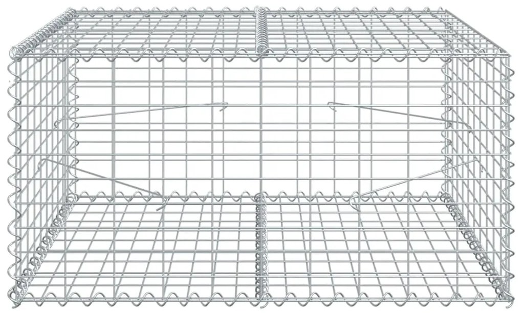 Cesto gabião com cobertura 100x100x50 cm ferro galvanizado