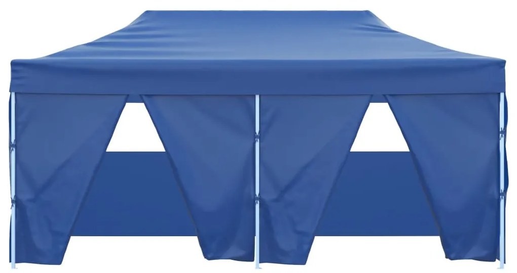 Tenda dobrável profissional festas 4 paredes 3x6m aço azul