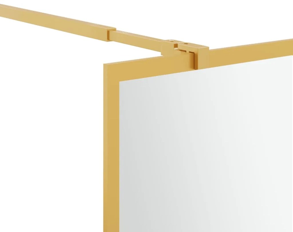 Divisória de chuveiro 80x195 cm vidro transparente ESG dourado