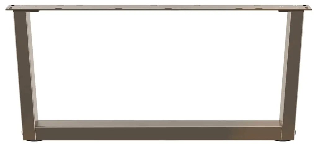 Pés para mesa de centro em formato de V, 2 peças, aço natural, 70x(30-