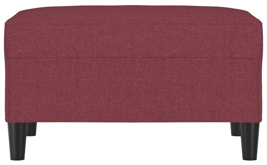 Apoio de pés 70x55x41 cm tecido vermelho-tinto