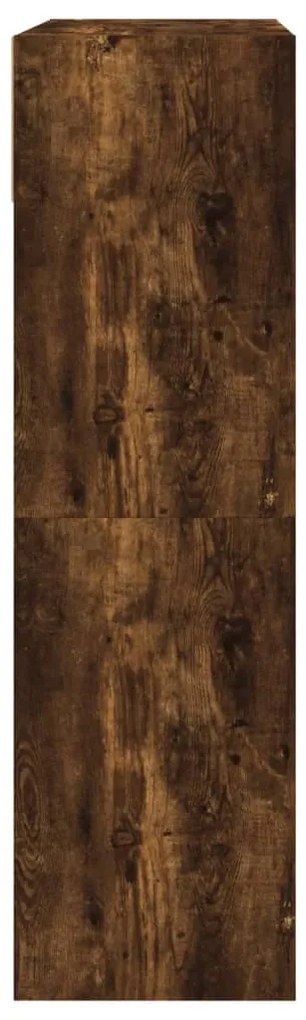 Sapateira c/ 2 gavetas articuladas 80x34x116 cm carvalho fumado