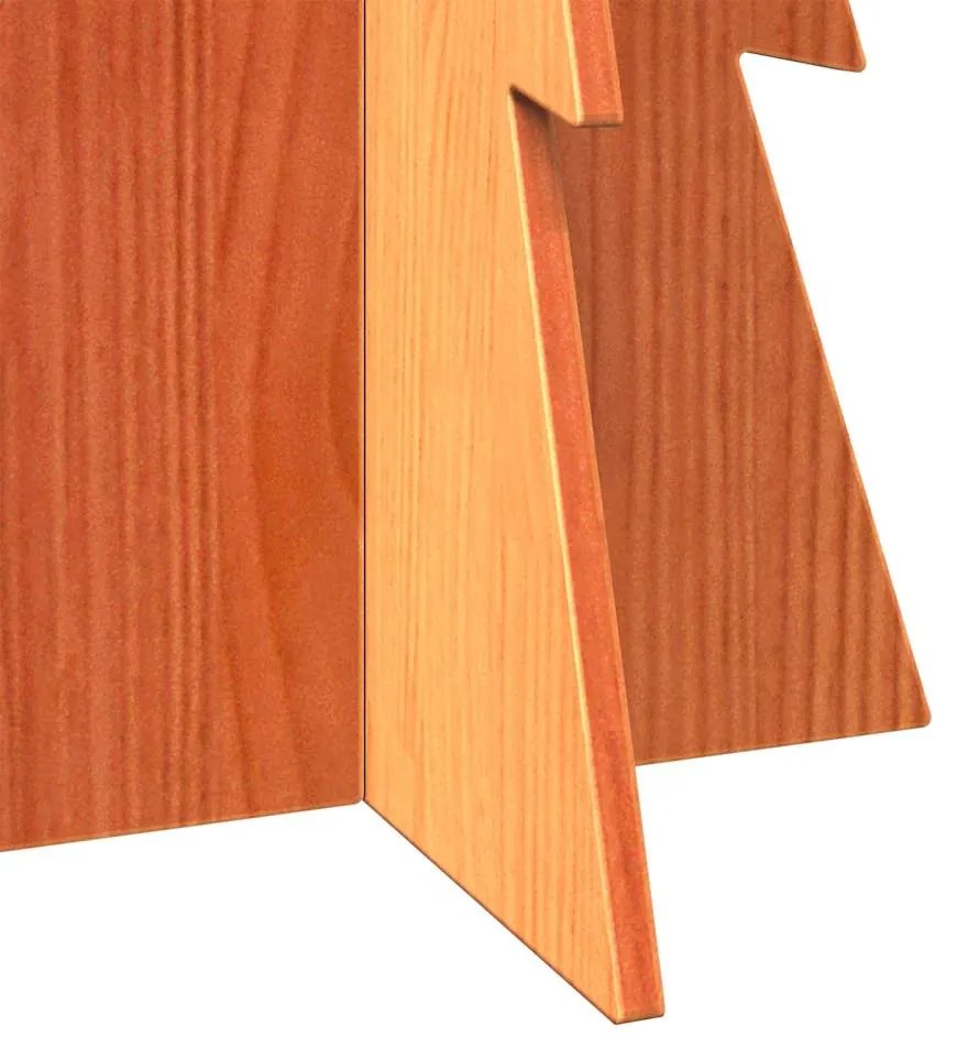 Árvore de Natal decorativa 112 cm pinho maciço castanho-mel