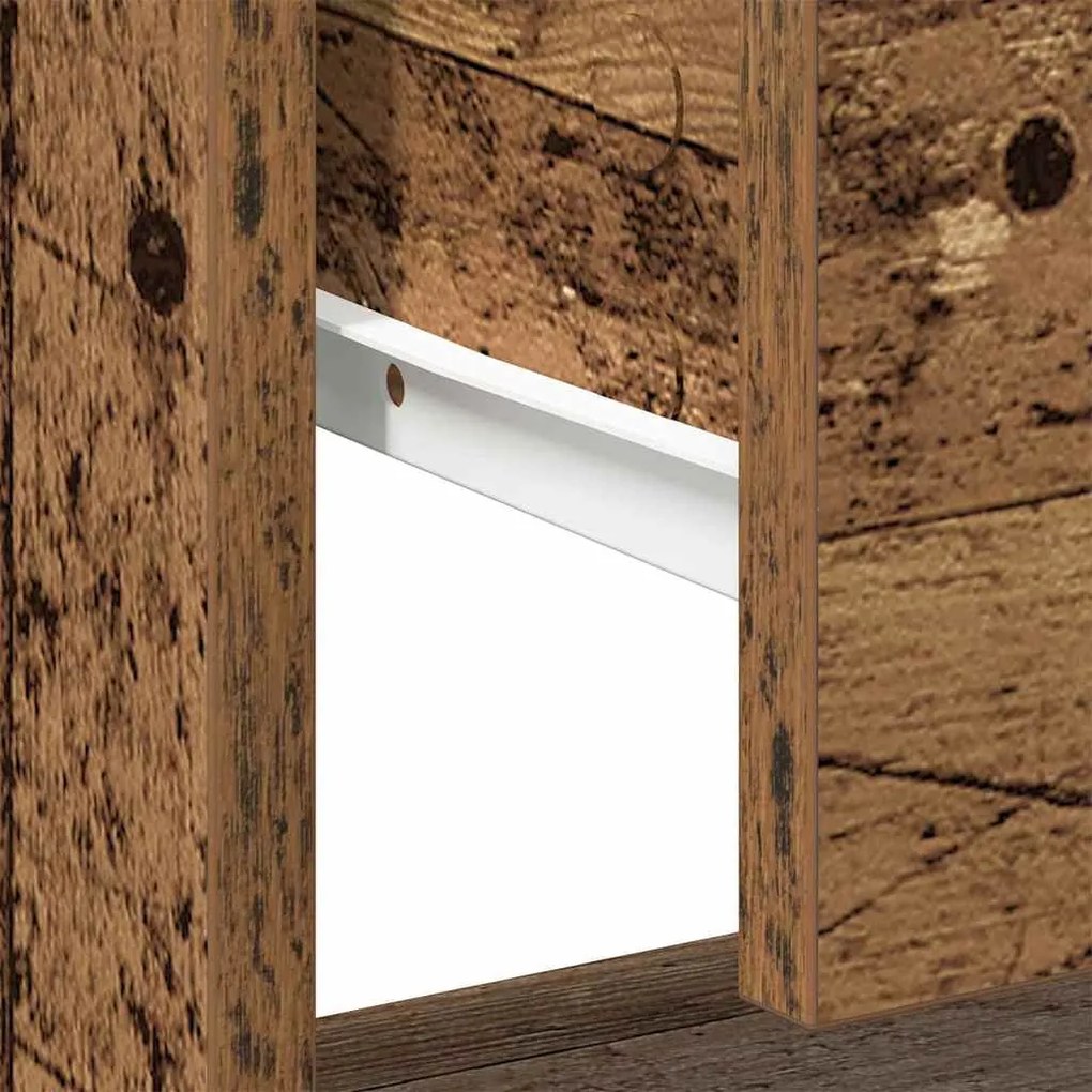 Criado-mudo vidaXL 2 pcs Madeira Velha 45x34x45 cm Madeira de engenhar
