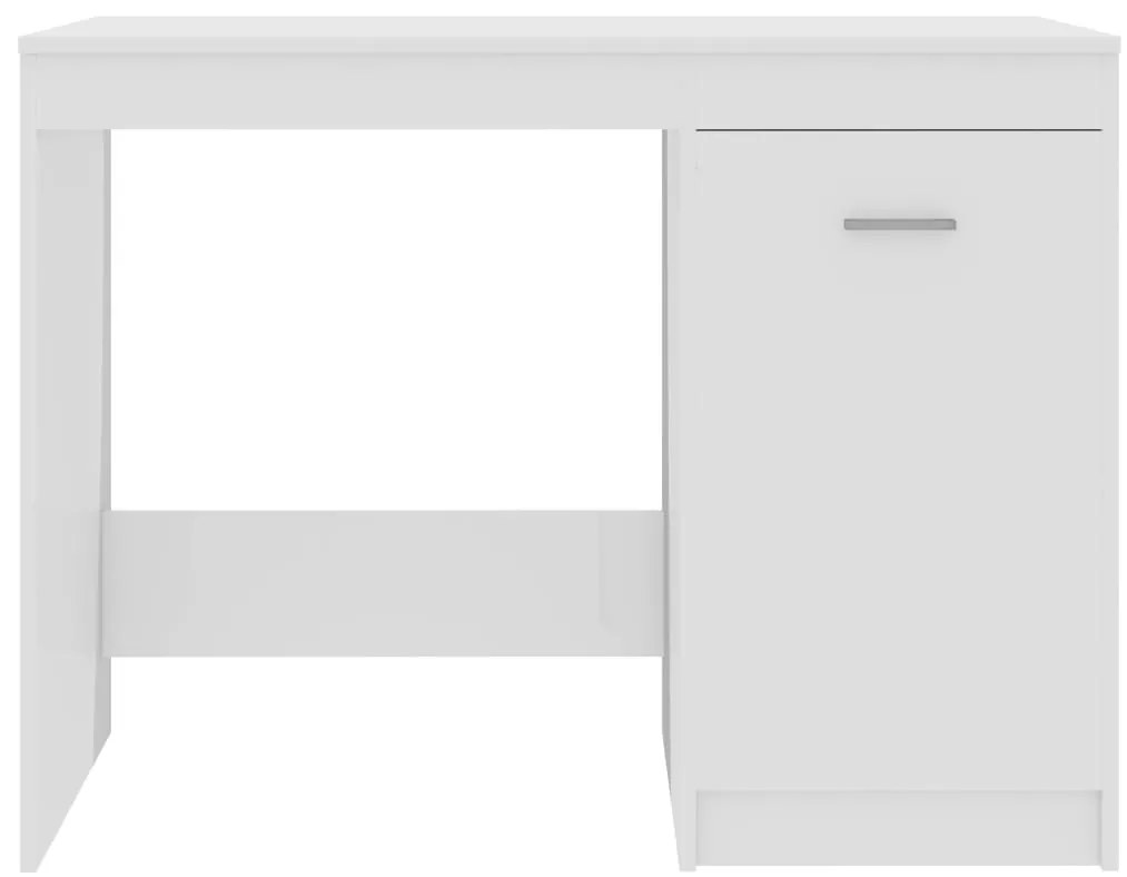 Secretária 100x50x76 cm derivados de madeira branco brilhante