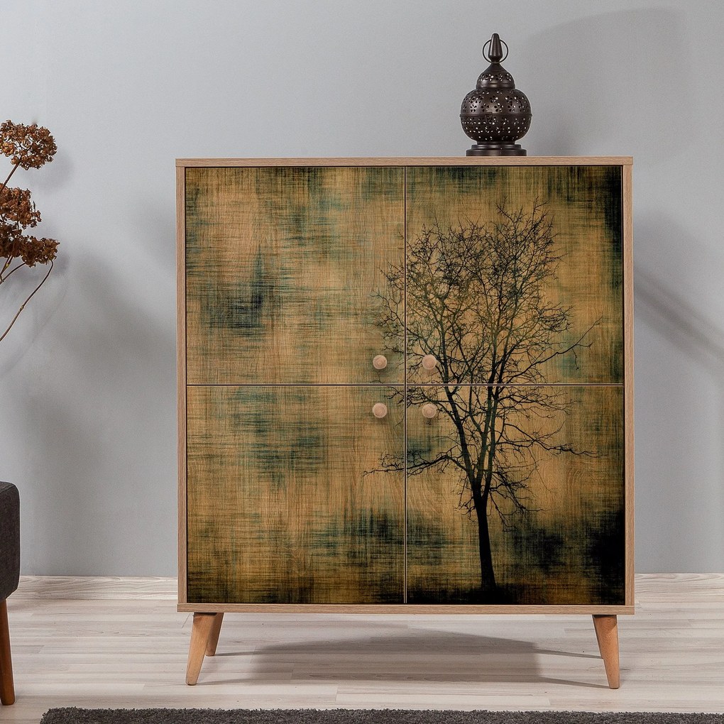 Armário Multiuso Multilux – Carvalho Sonoma – 95x111x36 cm