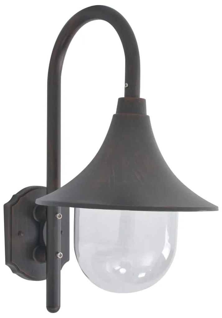 44213 vidaXL Candeeiro de parede para jardim E27 42 cm alumínio bronze