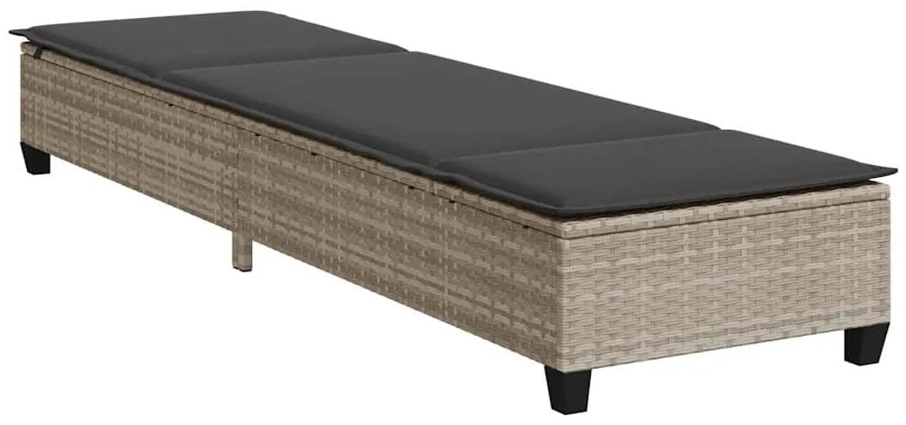 Espreguiçadeira com almofadões 55x200x25,5cm vime PE