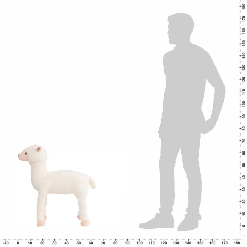Brinquedo de montar alpaca peluche branco XXL