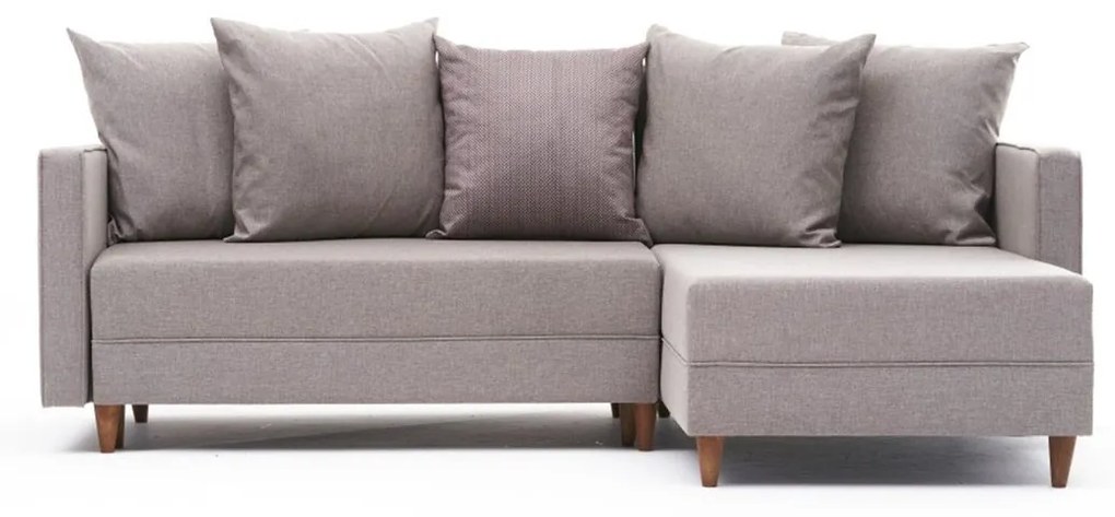 Sofá-Cama de Canto Aydam – Creme – 215x80x150 cm