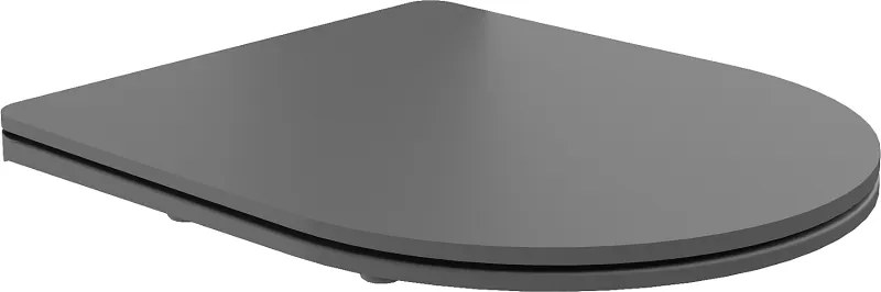 Mexen tampa de sanita queda suave slim, duroplast, cinza escuro mate - 39740071