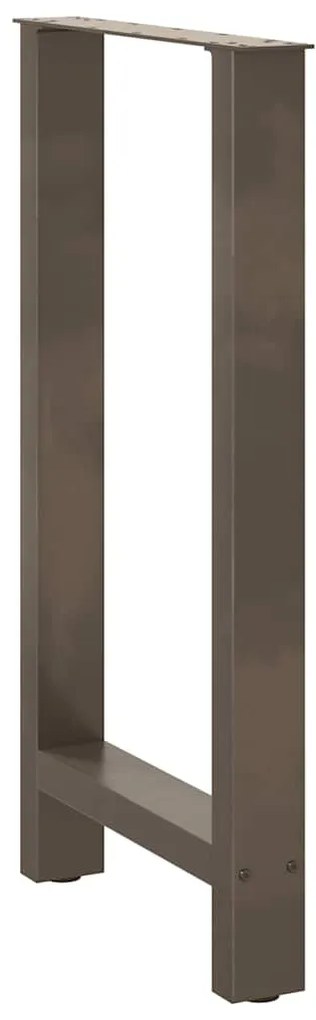 Pés de mesa de bar em aço natural, 2 peças, 50x(90-91) cm, aço