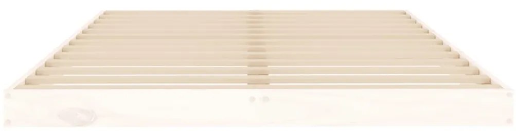 Estrutura de cama 120x200 cm madeira de pinho maciça branco2