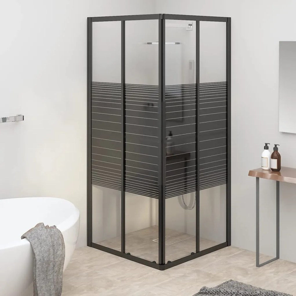 Cabine de duche riscas ESG 70x70x180 cm preto