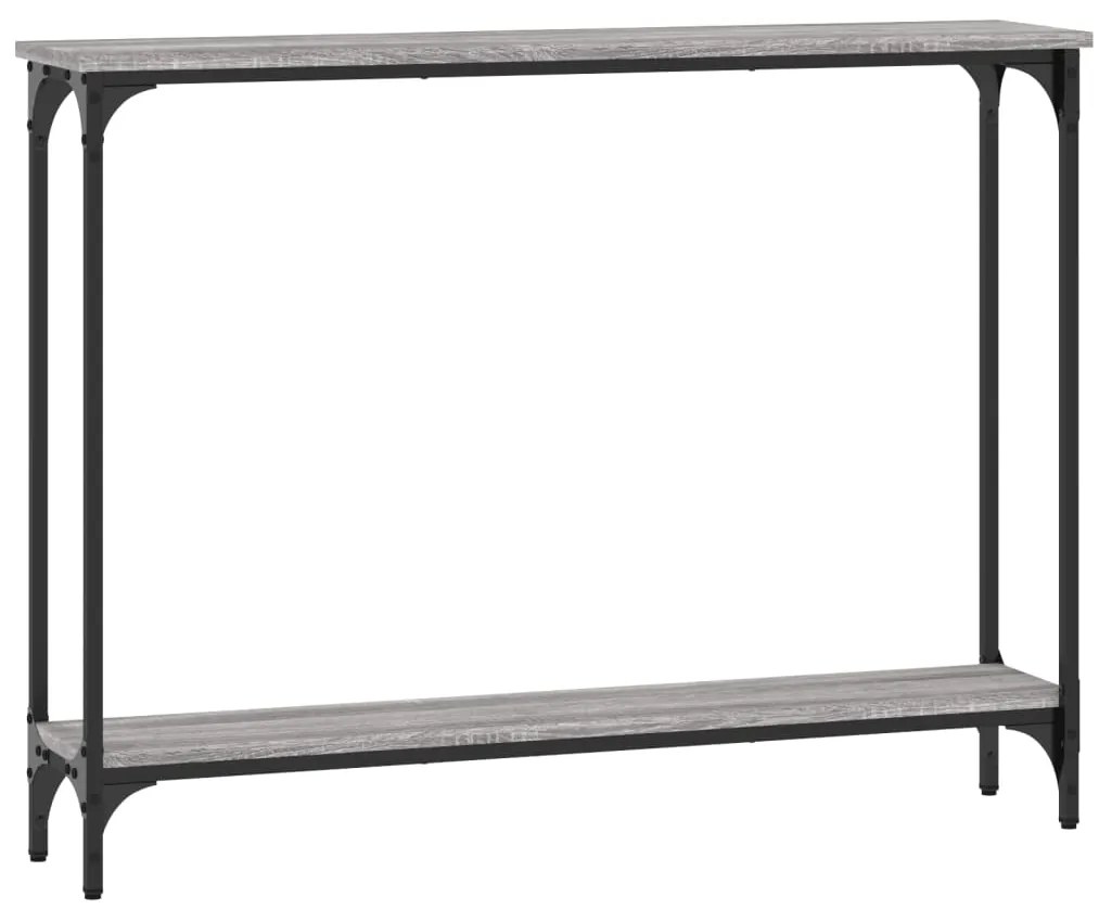Mesa consola 100x22,5x75cm derivados de madeira cinzento sonoma