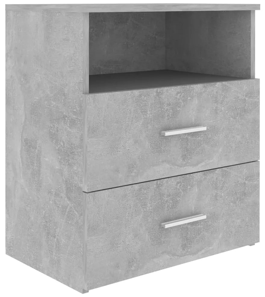 Mesas de cabeceira 2 pcs 50x32x60 cm cinzento-cimento
