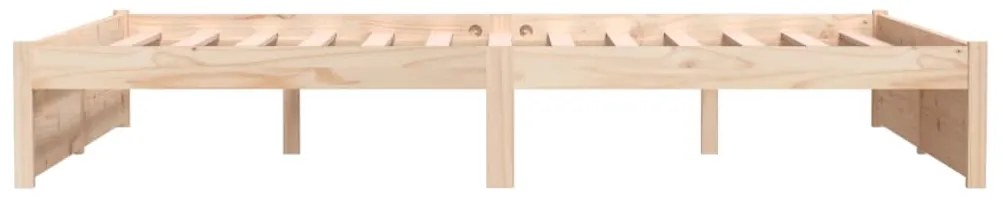Estrutura de cama 140x190 cm madeira maciça