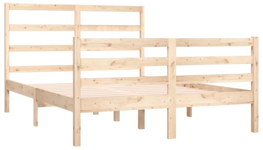 Estrutura de cama pequena casal 120x190 cm pinho maciço