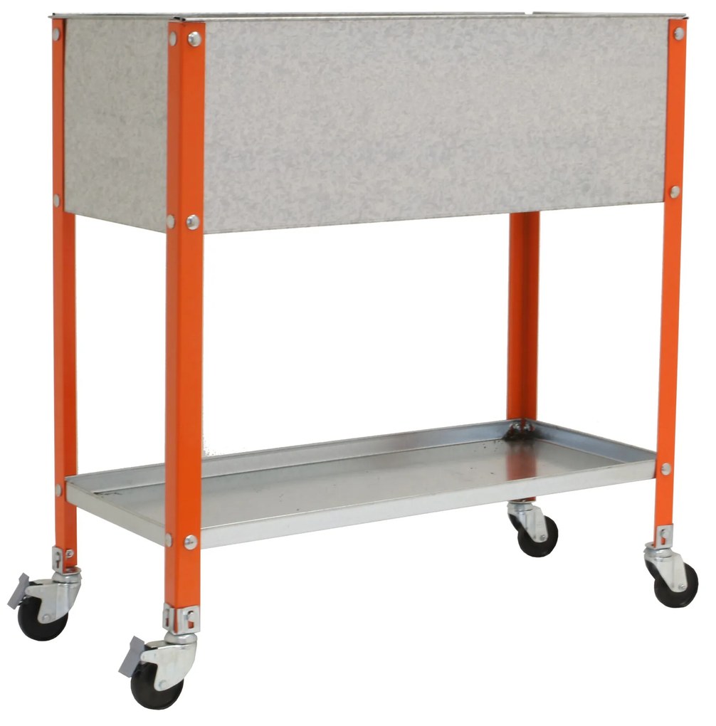 Floreira SIMONGARDEN URBAN TOP MOB. 900x400 LARANJA/GALVANIZADA Jardim, Casa, Escritório, Garagem, Oficina Capacidade 100 Kg Dimensões 925x900x400 mm