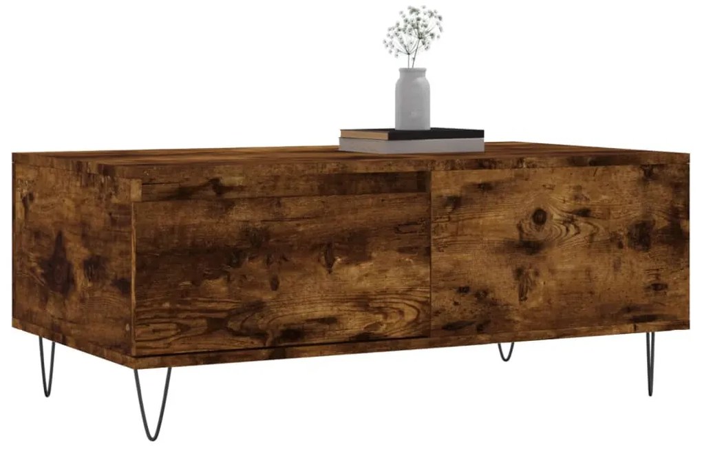 Mesa de centro 90x50x36,5 cm derivados madeira carvalho fumado